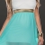 4380 Fashion4Young Damen Tailliertes, ärmelloses Minikleid Kleid dress verfügbar in 3 Farben 36/38 (36/38, Türkisgrün Weiß) - 4