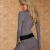 4968 Damen Langarm-Minikleid aus Strick Pullover dress Kleid verfügbar in 2 Größen und in 6 Farben (S/M 36 38, Grau) - 4