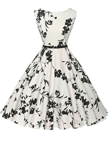 50s vintage retro festliches kleid sommerkleid kurz rockabilly kleid petticoat kleid Größe XL CL6086-11 - 1