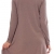 65-14 Tunika Longshirt Damen Minikleid Longshirt Kleid mit Taschen capuccino langarm 2XL - 3