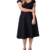 ABYOXI Damen Vintage A-Linie 50er Retro Rockabilly Kleid Knielang Abendkleid Große Größen Schwarz 4XL - 2