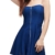 Allegra K Damen Sommer A Linie Reißverschluss Off Shoulder Minikleid Kleid, M (EU 40)/Blau - 4