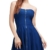 Allegra K Damen Sommer A Linie Reißverschluss Off Shoulder Minikleid Kleid, XS (EU 34)/Blau - 2