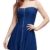 Allegra K Damen Sommer A Linie Reißverschluss Off Shoulder Minikleid Kleid, XS (EU 34)/Blau - 3