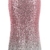 Angel-fashions Damen Pailletten V-Ausschnitt Ballon Gatsby Flapper Abendkleid (M, Rosa Silber) - 1