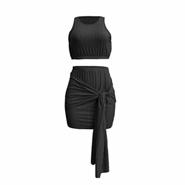Ariymap Damen Zwei Stück Kleider Sexy Kleid Verband Bodycon Club Party Dress - 3