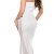 Atemberaubendes KouCla Abendkleid Long-Dress mit Stickerei - Elegantes langes Bandeau Ballkleid Gr. 34 - 40 Schwarz Weiss Rot (K18449) (8 (deutsche Gr. 34), Weiss) - 3