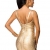 Bandage Kleid mit detailreichem Dekolleté und Metallic-Beschichtung A14023, Größe:36;Farbe:gold - 2