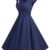 bbonlinedress 1950er Vintage Retro Cocktailkleid Rockabilly V-Ausschnitt Faltenrock Navy 3XL - 2