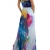 Blansdi Damen Mädchen Frauen Sommer Boho Maxi Blumen lange Strandkleid Trägerkleid V-Ausschnitt Wrapped Big Swing Kleid Clubwear (EU XL/Etikette XXXL, Weiß) - 