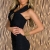 Blansdi Sexy Ohne armTailliertes Minikleid feinem Stretch-Stoff Abendkleid Cocktailkleid in verschiedenen Farben schwarz - 3
