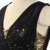 Damen Etuikleid Abendkleid kurz, ZEARO V Ausschnit Sexy Rückenfrei Paket Hüfte Kleid, Schwarz L - 7