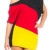 Damen Flaggen one-Shoulder Asymmetrisch Deutschland Minikleid Mini Kleid Long Shirt Bluse Tunika Fan EM WM Fußball Trikot SM 34 36 Multicolor 34/36/38 (Einheitsgröße) multicolor - 1