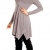 Damen Long Tunika Strickpullover Luna Grau - 3