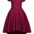 Damen Schulterfreies Kleid Skaterkleid Kurz Cocktailkleid Abenkleid Festlich Partykleid (36 S (FBA), rot) - 