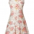 Damen Vintage Sommerkleid Traeger mit Flatterndem Rock Blumenmuster - 