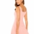 DIDK Damen Ärmellos Kleider Camisole Minikleider Einfarbig A Linie Sommerkleid Elegant Casual Freizeitkleid Strandkleid Ballonkleid Pink XS - 2