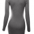 DJT Damen Langarmshirt Sweater Jersey Minikleid Freizeit Bodycon Dunkelgrau XL - 