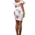 DRESHOW Damen Eine Schulter Kleid mit Rüschen Blumendrucke Rüschen Brust Figurbetontem Hautenges Midi Kleid - 3