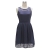 ECOWISH Damen Kleid Sommerkleid Freizeitkleid Cocktailkleid Lace Spitzen Elegant Ärmellos Rundhals Knielang - 