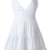 ECOWISH V Ausschnitt Kleid Damen Spitzenkleid Träger Rückenfreies Kleider Sommerkleider Strandkleider Weiß L - 2
