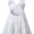 ECOWISH V Ausschnitt Kleid Damen Spitzenkleid Träger Rückenfreies Kleider Sommerkleider Strandkleider Weiß L - 6