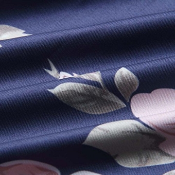 Elecenty Damen V-Ausschnitt Strandkleid Irregulär Sommerkleid Rock Mädchen Blumen Drucken Abendkleider Kleider Frauen Mode Ärmellos Kleid Minikleid Knielang Kleidung (L, Blau) - 5