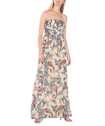 ESPRIT Collection Damen Kleid 076EO1E015, Mehrfarbig (Off White 2 111), 36 -