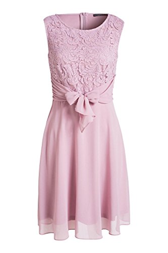 ESPRIT Collection Damen Kleid fließende Chiffon Qualität, Knielang, Gr. 36, Violett (LILAC 560) - 