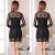 Etuikleid mit Spitze，Sondereu Damen Schlank V-Ausschnitt Blumenspitzenkleid Short Sleeve Hohle Bodycon Partykleid Minikleid Freizeitkleid Cocktailkleid Clubwear Kleid (XL, Schwarz) - 
