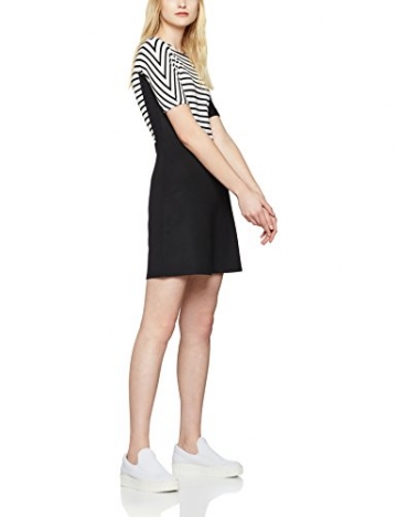 FIND Damen Kleid Colour Block Stripe, Schwarz (Black/White Striped), X-Large -