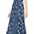 FIND Damen Kleid  Floral Maxi, Blau (Blue), 12 (Herstellergröße: Medium) -