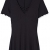 FIND Damen Kleid V Neck Jersey, Schwarz (Black), XX-Large - 