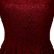 Gigileer 50s Damen Kleider Spitzenkleid Schulterfrei Langarm knielang festlich Cocktail Abendkleid Rot S - 