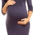 Happy Mama. Damen Viskosejersey Umstandskleid. Schwangerschafts Kleid. 001p (Blau Grau, 40) -