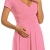 Happy Mama Damen Viskosejersey Umstandskleid Schwangerschafts Kleid Kurzarm 108p (Pulver Rosa, EU 36, S) -