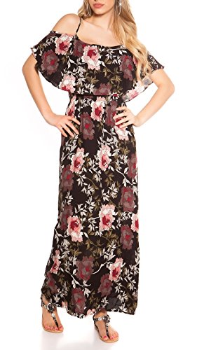 Hippes Maxi-Kleid im Coachella-Look mit Flower-Print S/M - 1