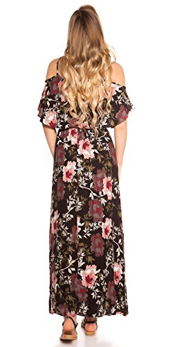 Hippes Maxi-Kleid im Coachella-Look mit Flower-Print S/M - 4