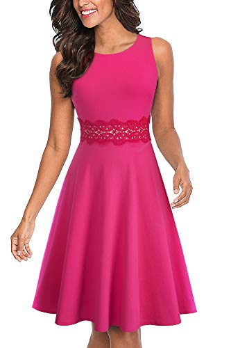 Partykleid Blumenmuster Kurze Ärmel Rundhalsausschnitt Lose A-Linie Kleid