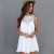 IHRKleid Damen Kleid Boho Menschen Hippie Klassiker (EU36(Asia M), Weiß) - 