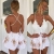 Internet Damen Kleid Lace Druck mit V-Ausschnitt Riemchen Jumpsuit ( EU36(Asia M), Weiß ) - 