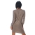 Jela London Damen Kleid Minikleid Mini Pullover Longshirt Pailletten V-Ausschnitt Latte Macchiato 34,36,38,40 - 2