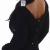 Jela London Damen Strickkleid mit Rundhals-Ausschnitt Einheitsgröße (32-38), schwarz - 5