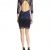 John Zack Damen Schlauch Kleid Lace Mini Body Con with Open Back, Mini, Gr. 38 (Herstellergröße:Size 12), Blau (Navy) - 2