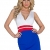 K1059 Fashion4Young Damen Tailliertes Minikleid Wickeloptik dress robes Gr. 34/36 in 3 Farben (34/36, Weiß Royalblau) - 1