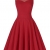 Kate Kasin® Kurz elegant elastisch rot A-Linie Falsten Kleid Hochzeit Partykleid S KK391-2 -