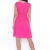 Kleid A-Linie Knielang mit Raffungen überlappender V-Ausschnitt, 8125 Pink S/M 36/38 - 