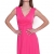 Kleid A-Linie Knielang mit Raffungen überlappender V-Ausschnitt, 8125 Pink S/M 36/38 -