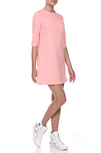 Kleid Damen elegant in Rosa - RED Isabel - Jacquard-Minikleid in A-Linie, Retro-Look & hohe Taille (im Empire-Stil), Modell: Couvin, Rosa, DE 38 - 