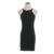 Kleid damen Kolylong Frauen ärmel Bodycon beiläufige dünne Minikleid (XL, Schwarz) - 5
